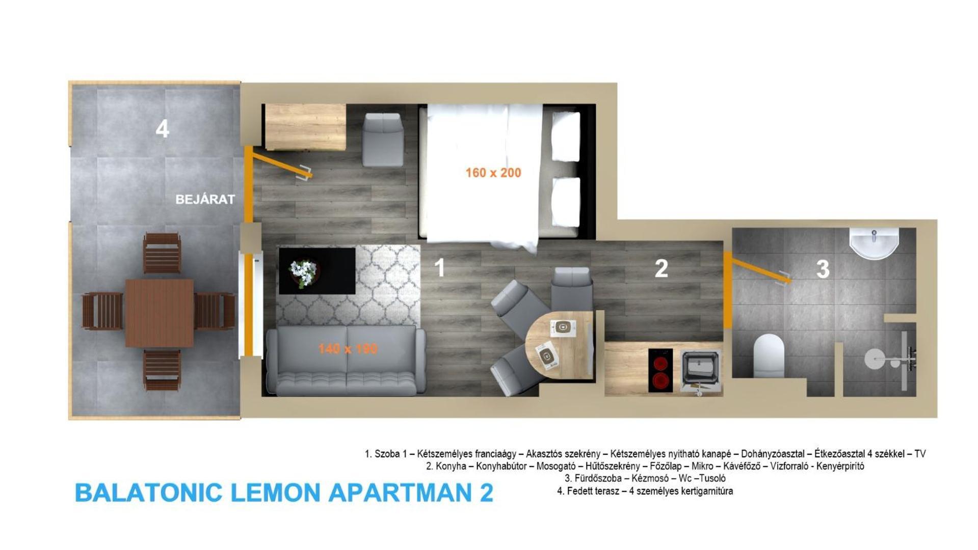 Balatonic Lemon Apartmanhaz Siófok Kamer foto