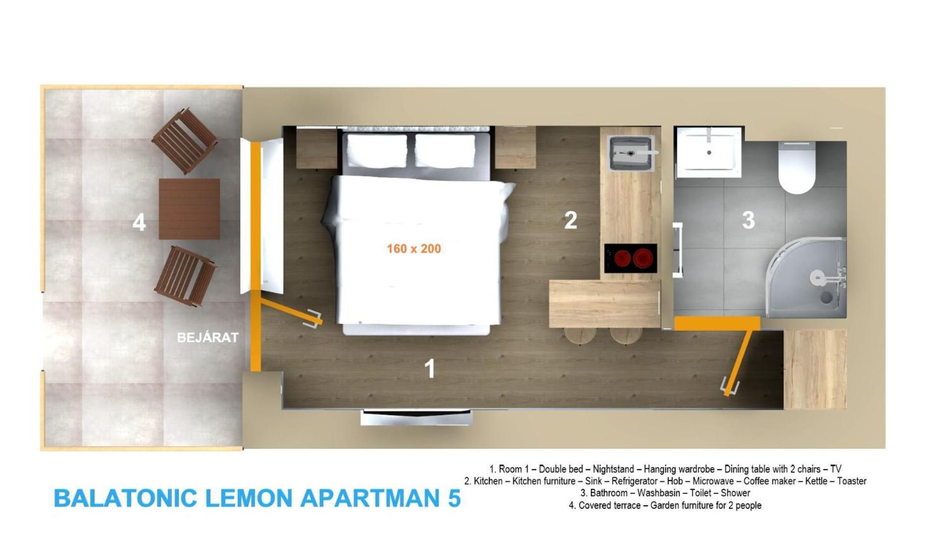 Balatonic Lemon Apartmanhaz Siófok Kamer foto